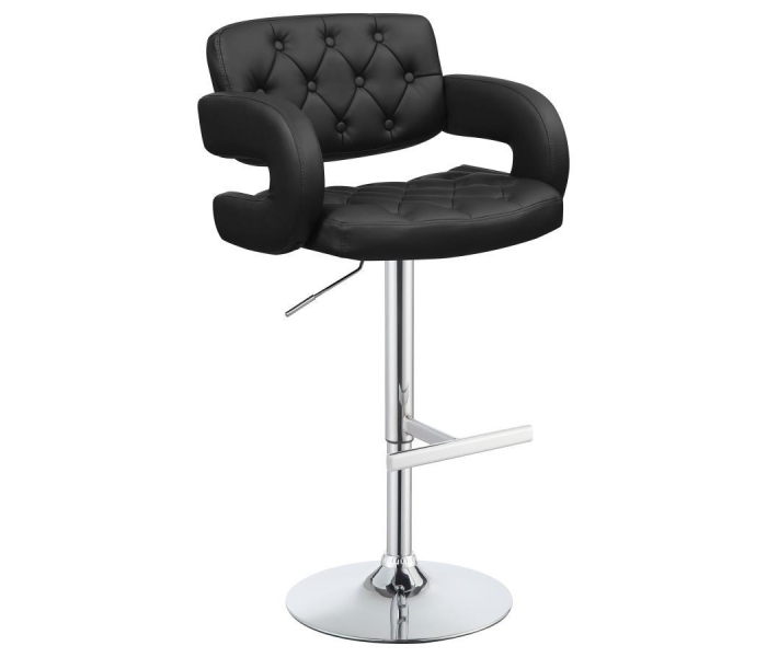 Brandi - Adjustable Bar Stool - Black And Chrome