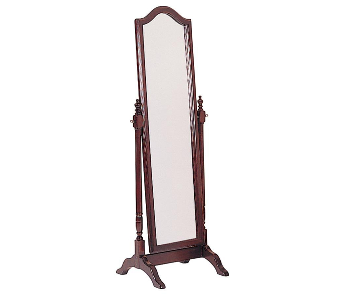 Cabot - Wood Adjustable Full Length Cheval Mirror - Merlot