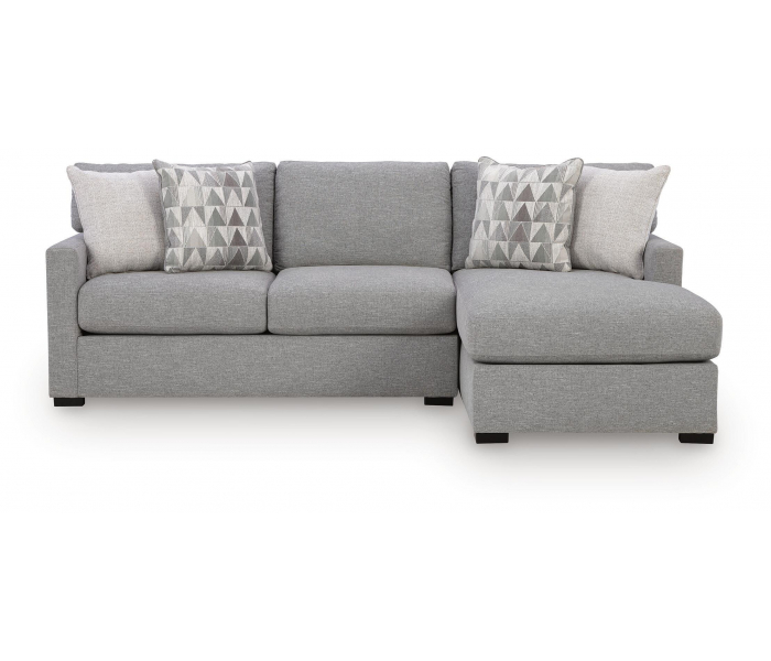 UrbanCrest 2-Piece Sleeper Sectional With RAF Corner Chaise Pewter