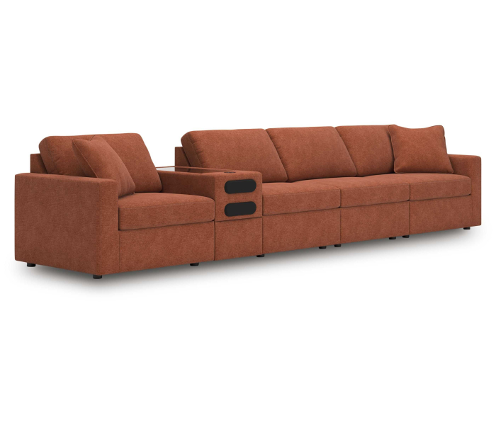 Cozymax - Spice - 5-Piece Sectional With Audio Console, 157"