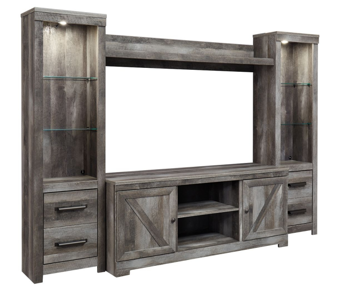 Wynnlow 4 Pc. Entertainment Center 63" TV Stand Gray