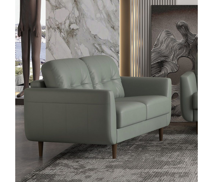 Radwan - Loveseat - Pesto Green Leather