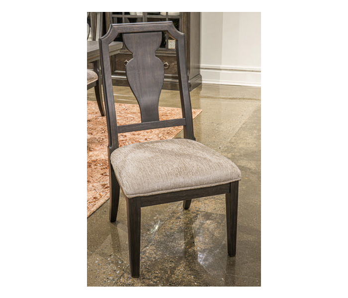 Wickenger Dining Upholstered Side Chair (Set of 2) Light Gray / Dark Brown