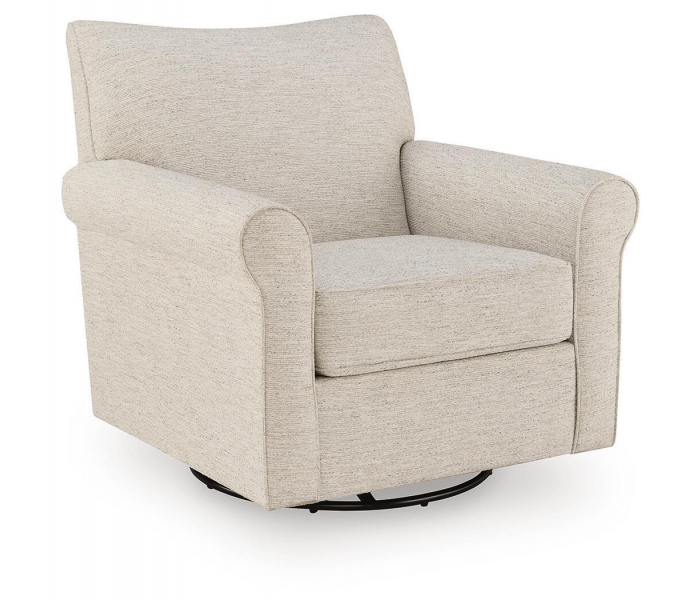 Renley Swivel Glider Accent Chair Dark Gray
