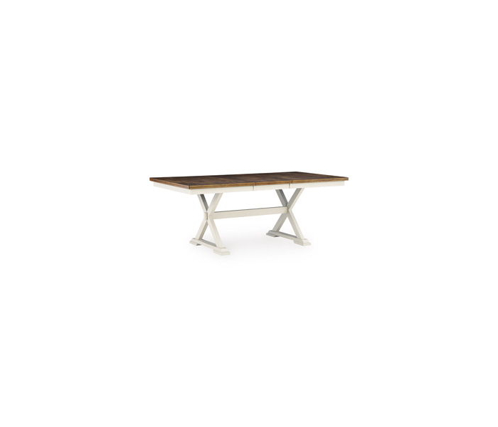 Brinfern Rectangular Dining Room Extension Table Brown / Antique White, 40"