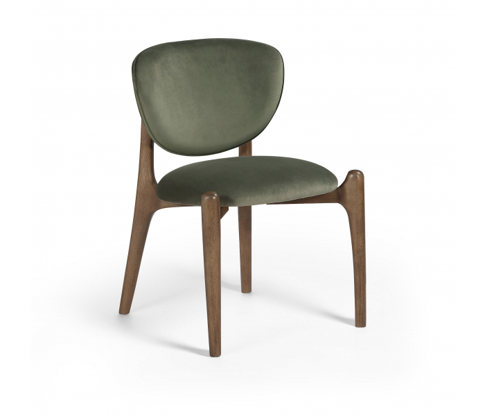 Velora - Upholstered Dining Chair (Set of 2) - Green / Brown - Dark Green