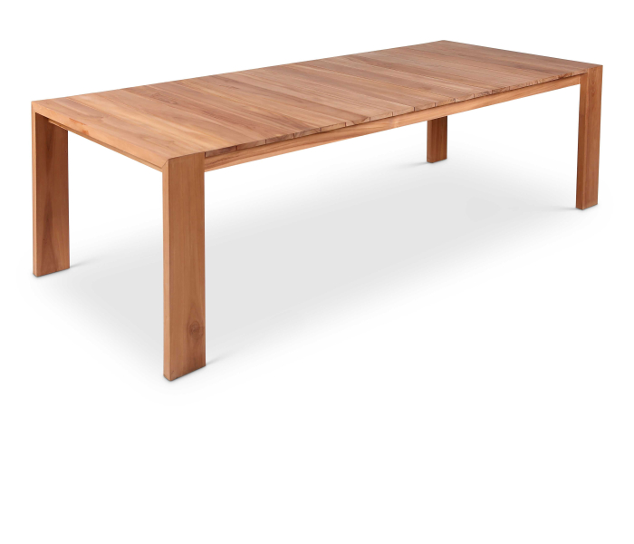 Tulum - Teak Outdoor Patio Dining Table - Natural, 108.5"