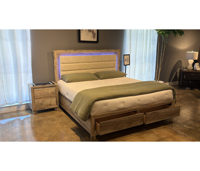 Callie - Full Bed Side Rails And Slats - Brown - Light Brown
