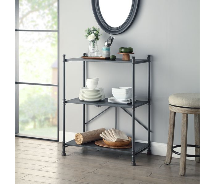 Cordelia - Console Table - Sandy Black, Dark Bronze Hand-Brushed Finish, 31"