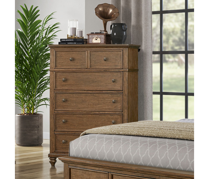 Twin Lakes - 5 Drawer Chest - Chestnut, 18" Tall