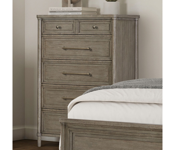 Rochelle Park - 5 Drawer Chest - Smokey Taupe - Light Brown, 55.88" Tall