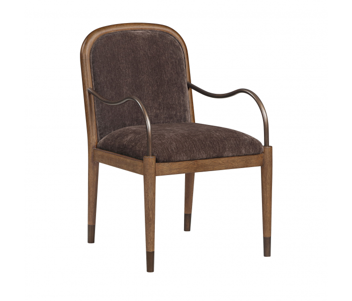 Cambria - Fabric Upholstered Accent Chair - Beige / Brown