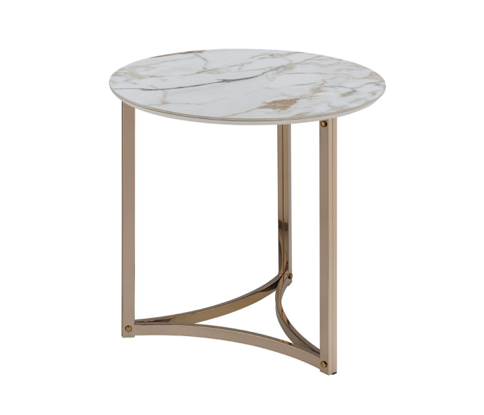Zaidee - End Table - Sintered Champagne, 23.5"