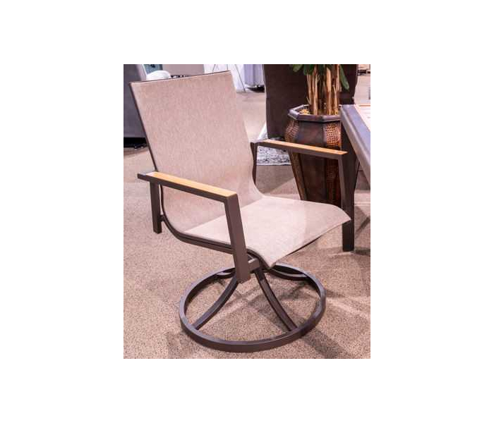 Carmel Highlands Sling Swivel Chair (Set of 2) Dark Brown