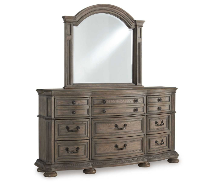 Ardenfield - Light Brown - Dresser And Mirror, 73.75" Wide