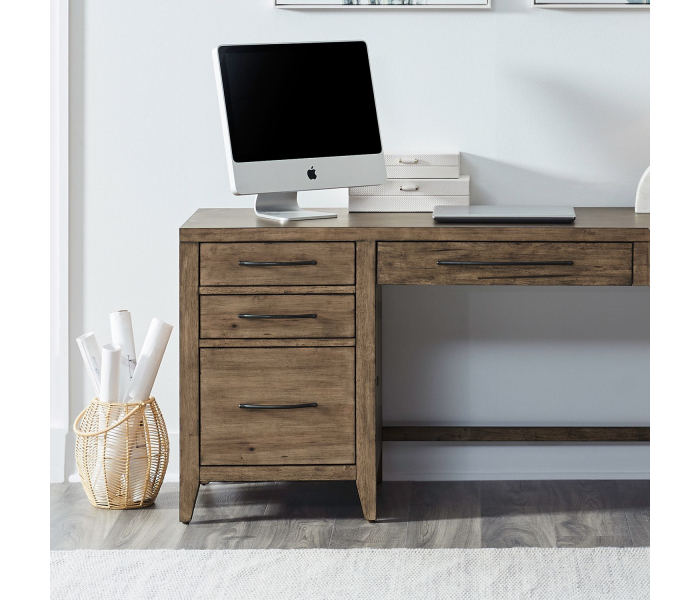 Shaker Lakes - L Writing Desk Top - Harvest Brown - Dark Brown