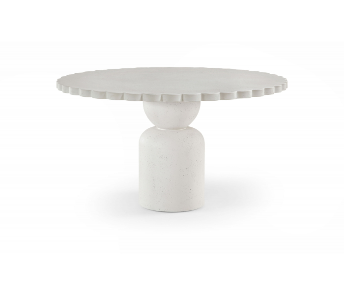 Petalia - 54'' Indoor/Outdoor Dining Table - Cream - Pearl Silver, 54"