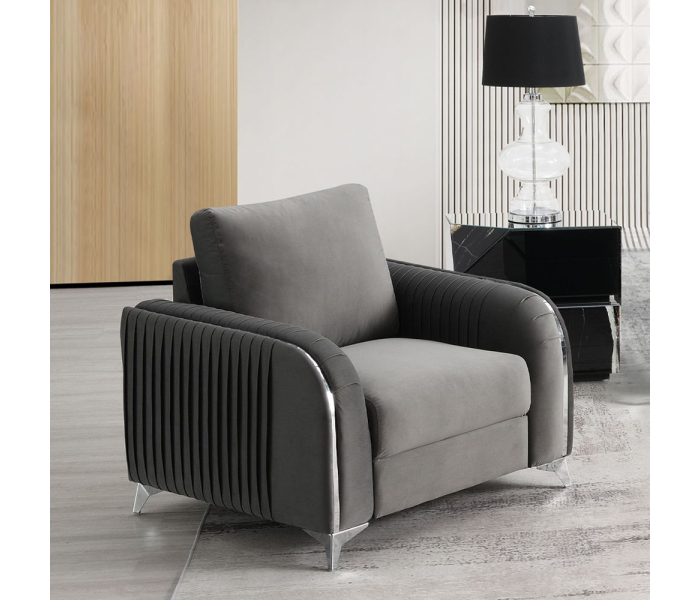 Wenona - Chair - Gray Velvet
