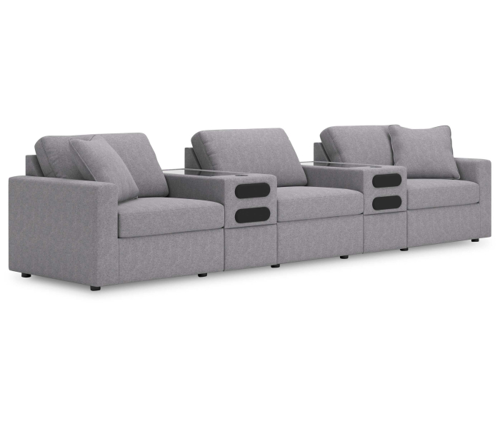 Cozymax - Granite - 5-Piece Sectional With Audio System Console, 142"