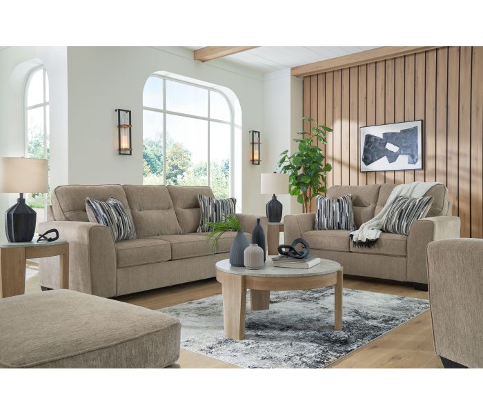 Olten 4 Pc. Sofa, Loveseat, Chair And A Half, Ottoman Mocha