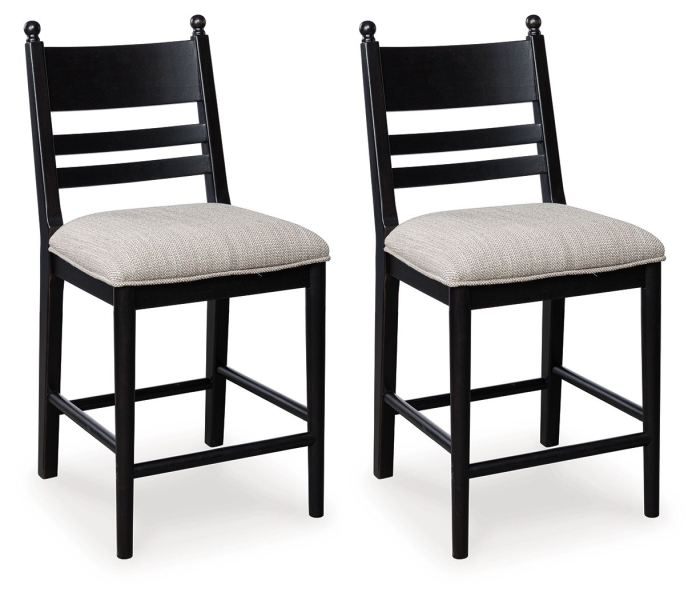 Maple Harbor - Upholstered Barstool (Set of 2) - Black