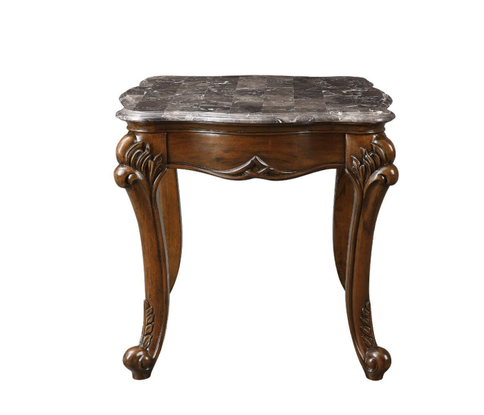Miyeon - End Table - Marble & Cherry, 26"