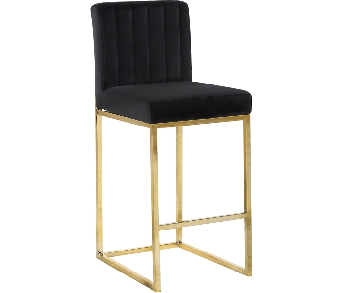 Giselle - Stool - Black - Fabric