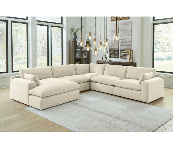 Elyza - Linen - Left Arm Facing Corner Chaise 5 Pc Sectional