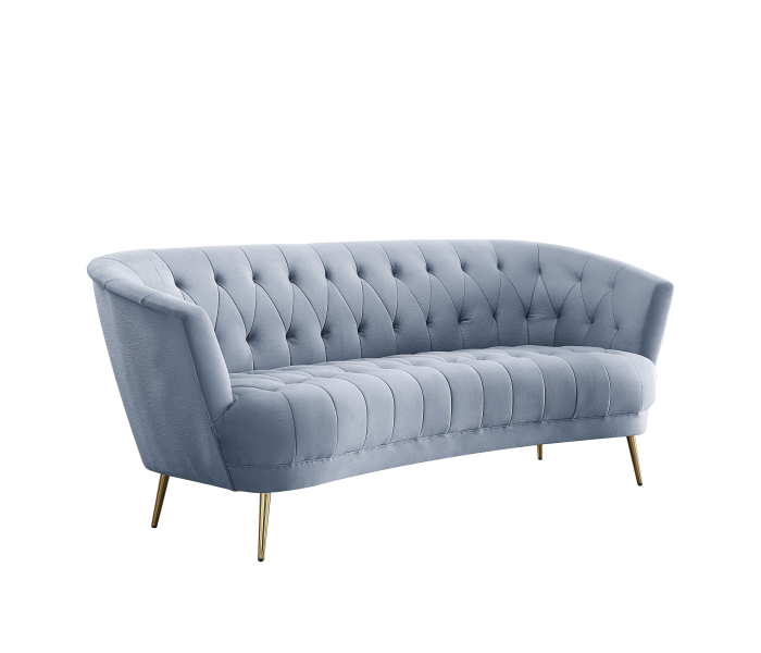 Bayram - Sofa - Light Gray Velvet, 84"
