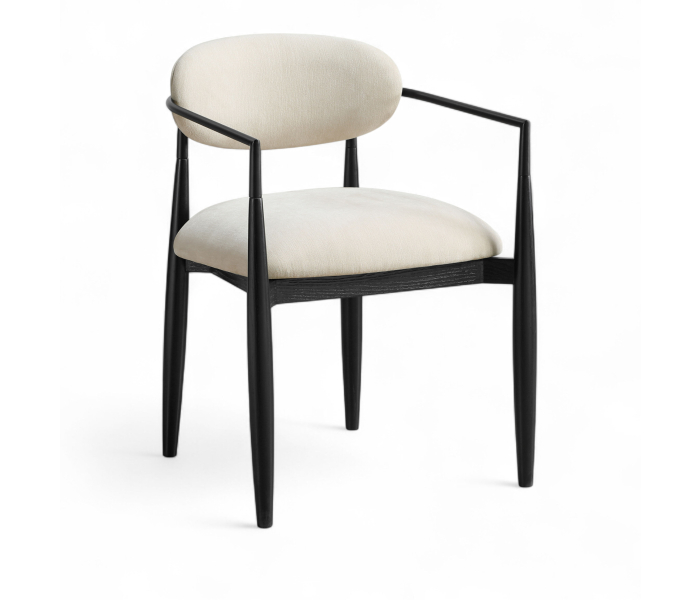 Riccio - Performance Fabric Upholstered Dining Arm Chair (Set of 2) - Beige
