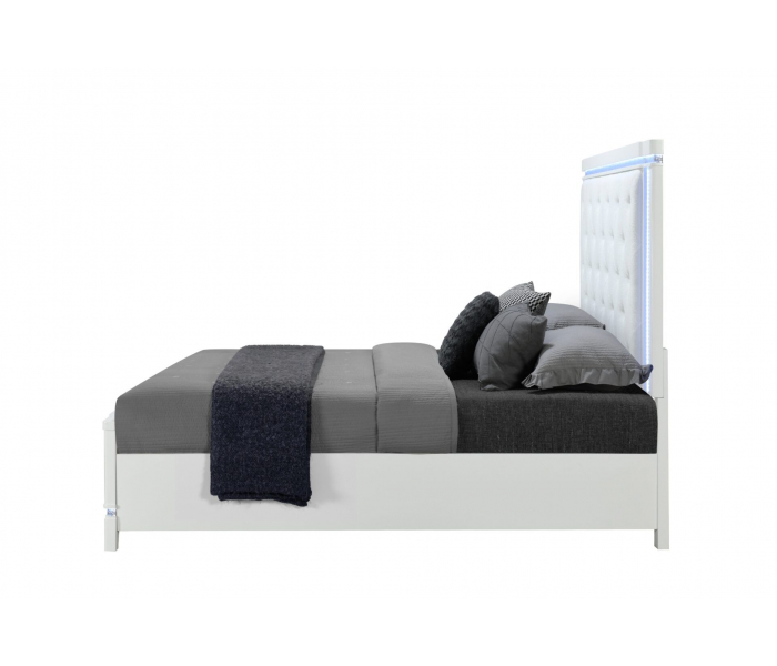 Alina - Twin Bed Headboard With LED - White