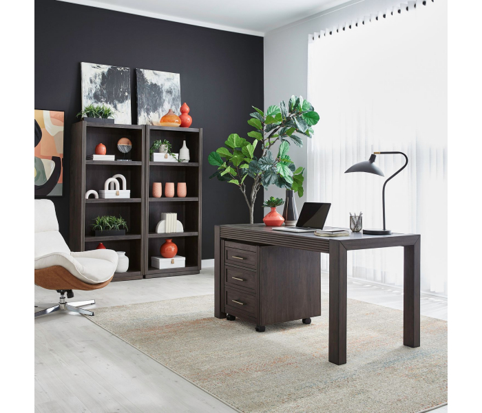 Modern Edge - 4 Piece Desk Set - Caffe - Dark Brown