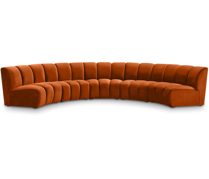 Infinity - 5 Piece Modular Sectional - Cognac, 167"