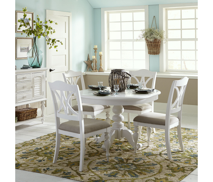Summer House - Round Pedestal Table Top - Oyster, 42"