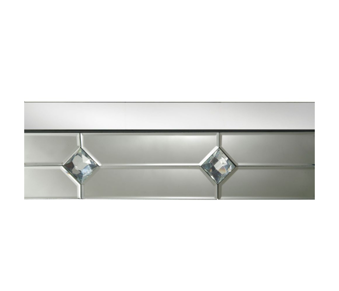 Hessa - Accent Table - Mirrored & Faux Rhinestone, 47"