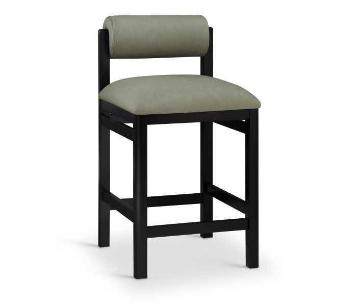 Roundhill - Vegan Leather Upholstered Counter Stool - Dark Green