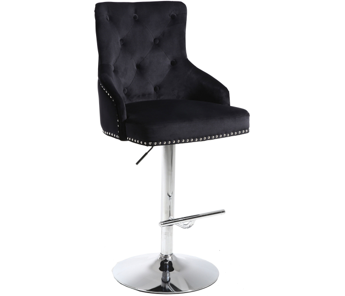 Claude - Adjustable Stool - Black - Fabric