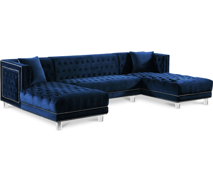 Moda - 3 Piece Sectional - Navy, 127"