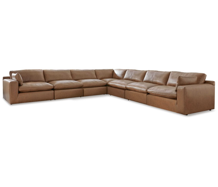 Emilia - Caramel - 7-Piece Sectional, 172.25"