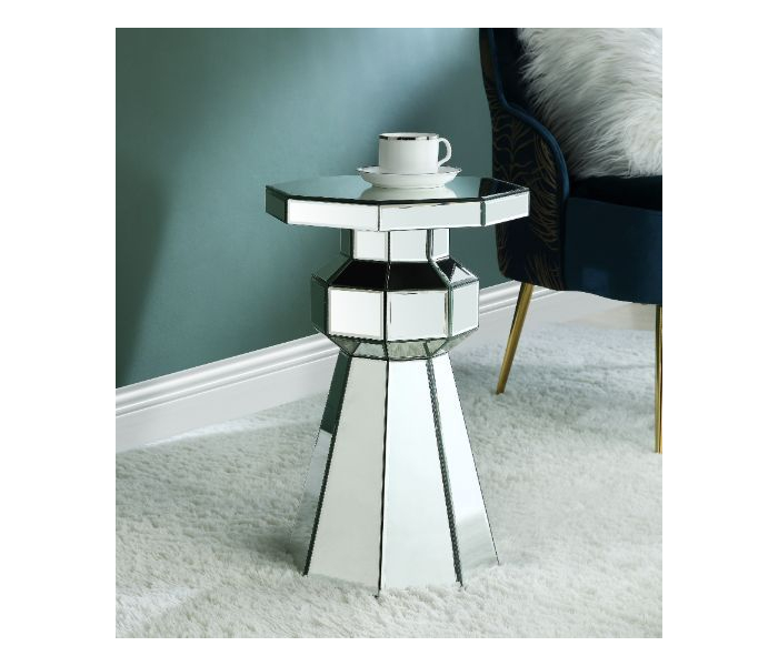 Meria - Pedestal - Mirrored, 12"