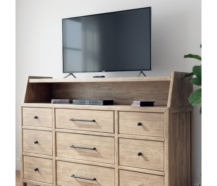 Proximity Place - Dresser Hutch - Barley Buff - Light Brown, 67.5" Wide
