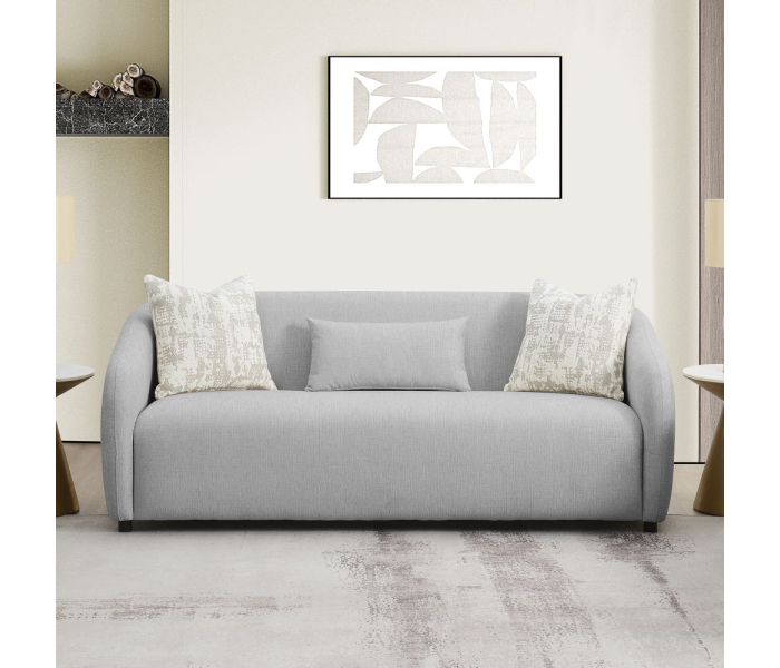 Etienne - Sofa With 3 Pillows - Gray Linen, 84"