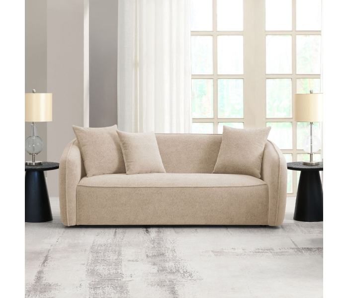 Keith - Sofa With 3 Pillows - Beige Chenille, 79"