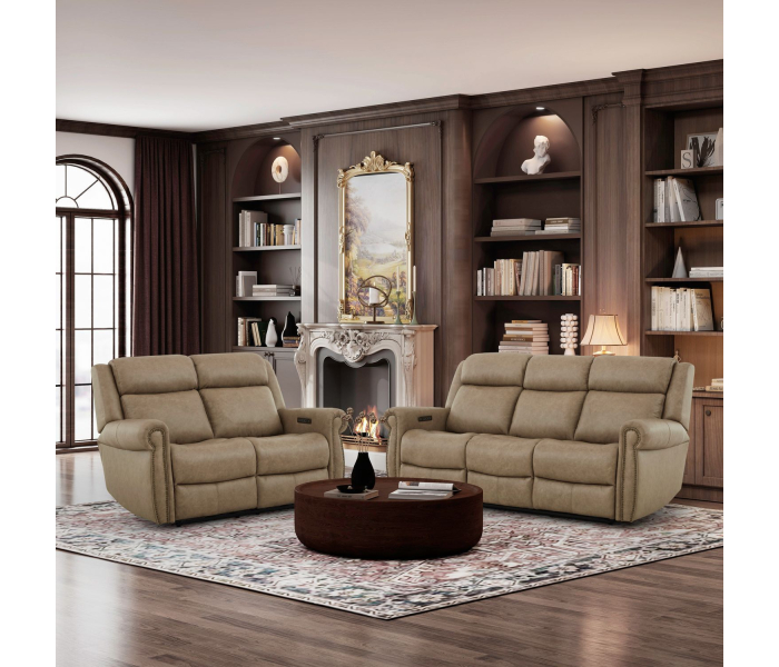 Carlton - Sofa & Loveseat - Taupe - Light Brown