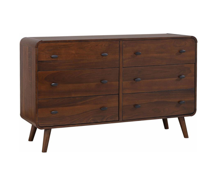 Robyn - 6-Drawer Dresser - Dark Walnut, 61" Wide