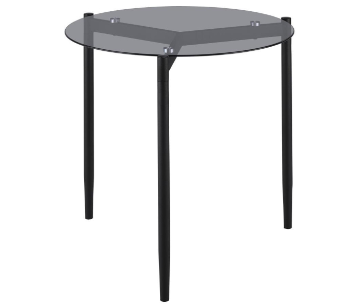 Rosalie - Round Smoked Glass Top End Table - Sandy, 23"