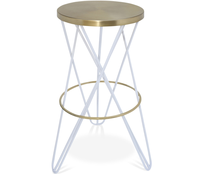 Mercury - Bar Stool - White - Iron