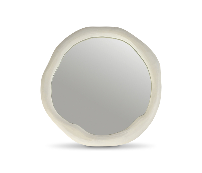 Armada - 30" Aluminum Mirror - Cream - Gray