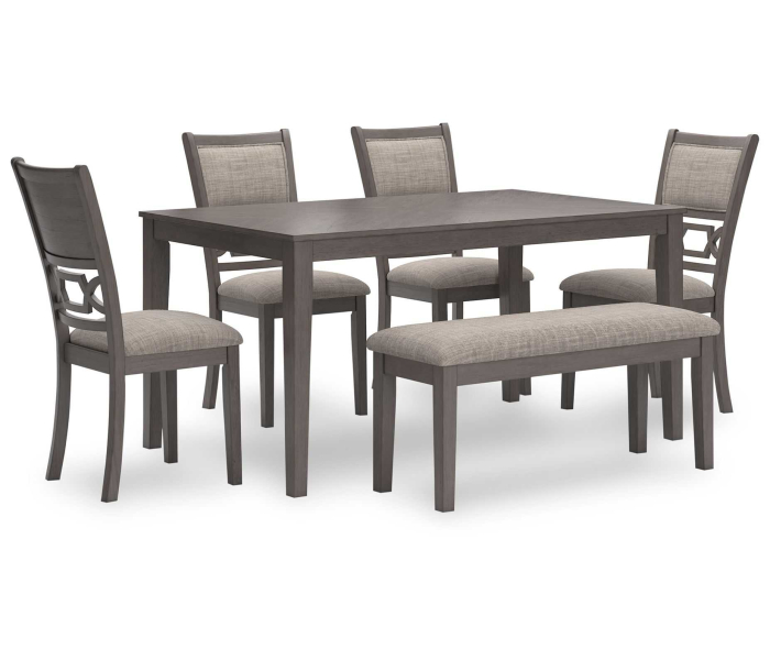 Wrenning - Gray - Dining Room Table Set (Set of 6)