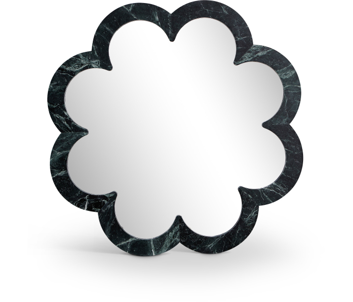 Vicenza - Genuine Marble Frame Mirror - Dark Green